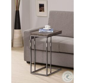 Pedro Weathered Grey And Black Accent Table