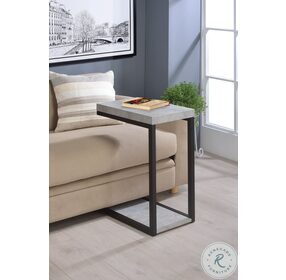 Beck Cement And Black Accent Table