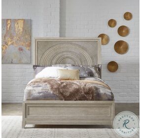 Belmar Washed Taupe And Silver Champagne Panel Bedroom Set