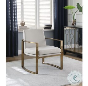 Cory Cream And Bronze Accent Chair