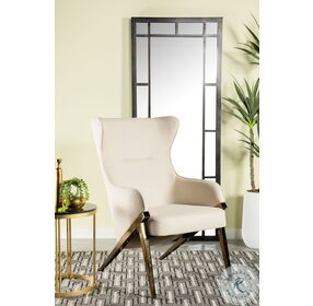 Walker Cream And Bronze Accent Chair
