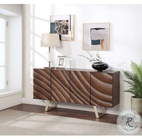 Mojave Mojave Brown And Champagne 4 Door Credenza