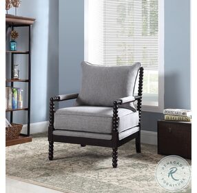 Blanchett Grey And Black Accent Chair