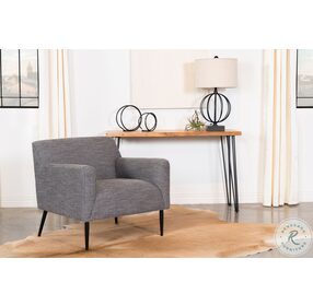 Darlene Charcoal Upholstered Tight Back Accent Chair