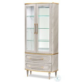St. Charles Dove Gray Display Cabinet