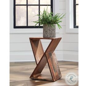 Lily Natural Geometric Accent Table 