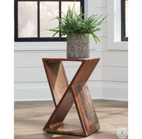 910180 Recycled Wood Accent Table