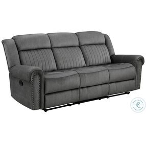 Brennen Charcoal Double Reclining Living Room Set