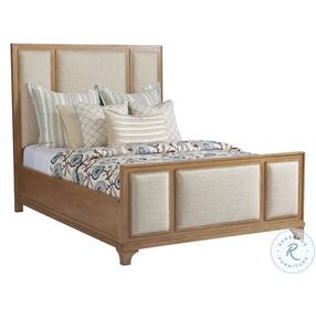 Newport Sandstone Crystal Cove Upholstered Panel Bedroom Set by Barclay Butera