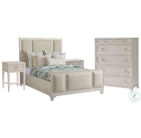 Newport Sandstone and Sailcloth Crystal Cove King Upholstered Panel Bed By Barclay Butera