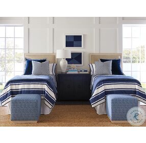 Newport Sailcloth Crystal Cove Twin Upholstered Panel Headboard By Barclay Butera