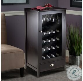 Bordeaux Espresso Modular 20-Bottle Wine Cabinet