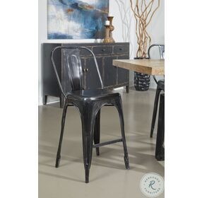Abby Inkwell Black Counter Height Dining Chair Set of 2