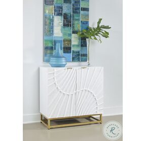 Addilyn Fallow White And Gold 2 Door Cabinet