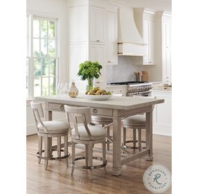 Malibu Ivory And Fawn Cliffside Swivel Upholstered Counter Height Stool By Barclay Butera
