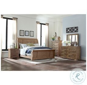 Coming Home Wheat Retreat King Sleigh Bed