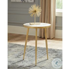 Acheson White And Gold Accent Table