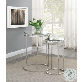 Addison Silver 2 Piece Nesting Tables