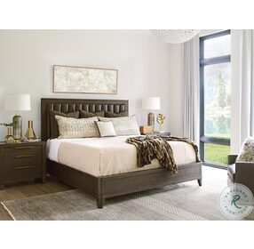 Park City Chocolate Brown Talisker Queen Upholstered Panel Bed