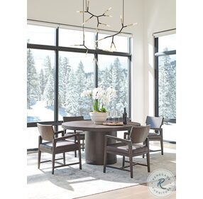 Park City Chestnut Brown And Burnished Bronze Silver Creek Round Dining Table