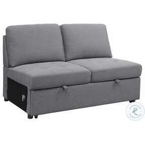 Solomon Gray Sectional With Pull Out Bed