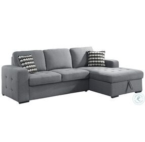 Solomon Gray 2 Piece Sectional with Hidden Storage