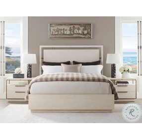 Carmel Winter White Post Ranch Queen Panel Bed