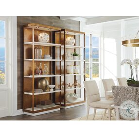 Carmel Winter White And Calais Brass And Whitman Etagere