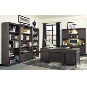 Urban Gray Executive Bookcase Set