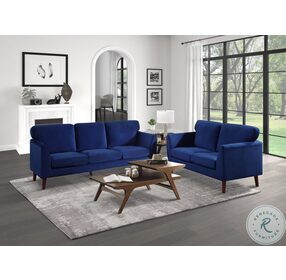 Tolley Blue Velvet Sofa