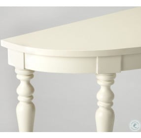 Masterpiece Amherst White Demilune Console Table