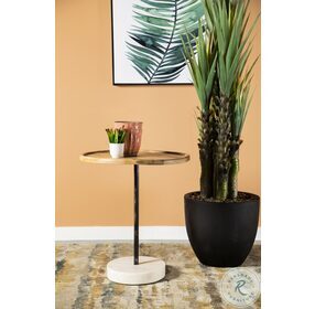 Ginevra Natural And White Accent Table