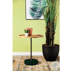 Ginevra Natural And Green Accent Table