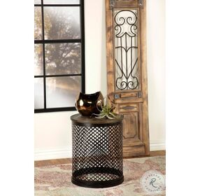 Aurora Natural And Black Accent Table