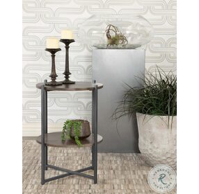 Axel Natural And Gunmetal Accent Table