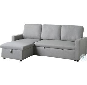 Brandolyn Gray 2 Piece RAF Reversible Sectional With Pull Out Bed