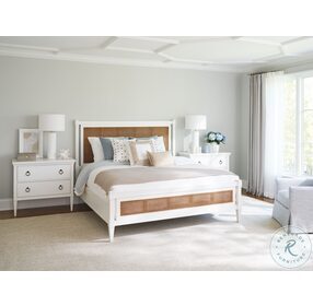 Laguna Linen White And Light Nutmeg King Strand Poster Bed by Barclay Butera