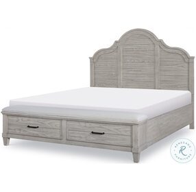 Belhaven Weathered Plank Arched Upholstered Panel Storage Bedroom Set