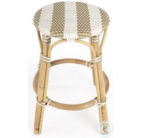 Tobias Beige and White Counter Height Stool