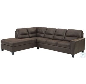 Navi Chestnut LAF Chaise Sectional
