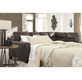 Navi Chestnut 2 Piece Sleeper Sectional with RAF Chaise