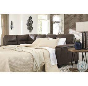 Navi Chestnut 2 Piece Sleeper Sectional with LAF Chaise
