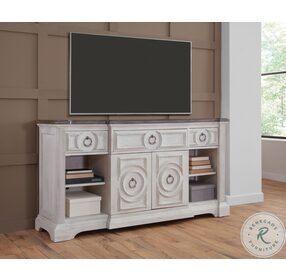 Brighten Antique White And Charcoal Brown 72" TV Stand