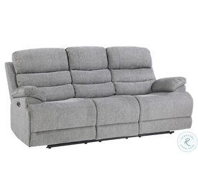 Sherbrook Gray Power Double Reclining Living Room Set With Power Headrests