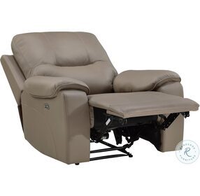 LeGrande Taupe Power Reclining Chair With Power Headrest