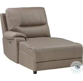 LeGrande Taupe Power Reclining LAF Sectional