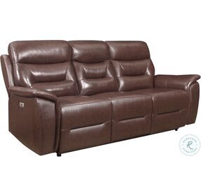 Armando Brown Double Power Reclining Living Room Set With Power Headrest