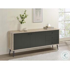 Maeve Antique Pine And Gray Accent Cabinet
