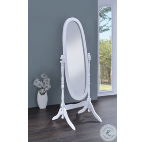 950802 White Cheval Mirror