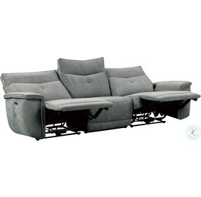 Tesoro Dark Gray Double Power Reclining Sofa